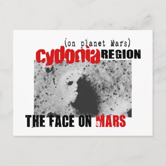 Menselijk gezicht op Planet Mars Briefkaart (Voorkant)