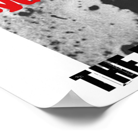 Menselijk gezicht op Planet Mars Poster (Hoek)