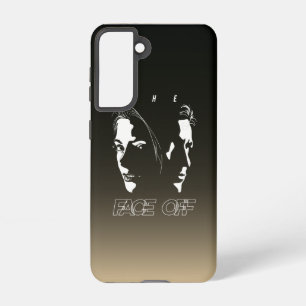 Menselijk gezicht tegenover elkaar silhouet kunst  samsung galaxy hoesje