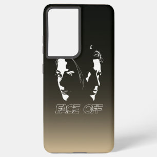 Menselijk gezicht tegenover elkaar silhouet kunst samsung galaxy hoesje