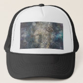 Menselijk gezichtsmasker trucker pet (Voorkant)