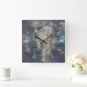 Menselijk gezichtsmasker vierkante klok (Huis)