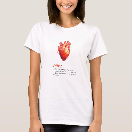 Menselijk hart Definitie T-shirt (Voorkant)