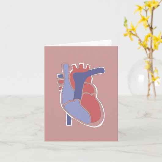 Menselijk hart Kaarten (Gele Bloem)