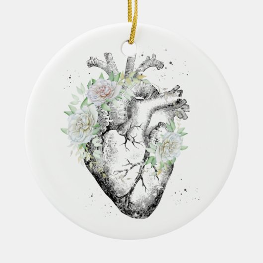 Menselijk hart keramisch ornament (Voorkant)