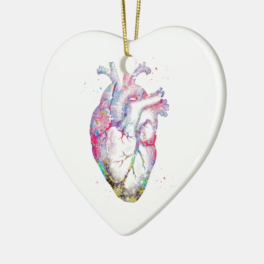 Menselijk hart keramisch ornament (Links)