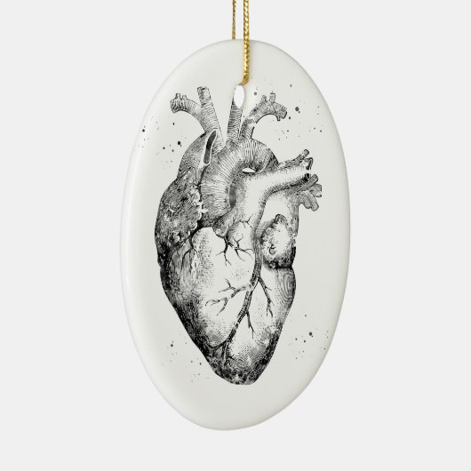 Menselijk hart keramisch ornament (Rechts)