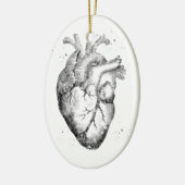 Menselijk hart keramisch ornament (Links)