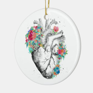 Menselijk Hart Keramisch Ornament