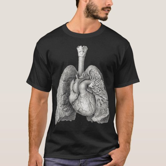 Menselijk hart longen  medische anatomie Anatomie T-shirt (Voorkant)