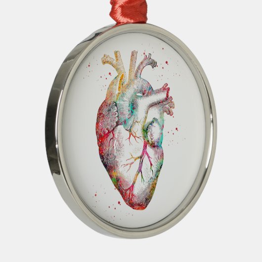 Menselijk hart metalen ornament (Rechts)