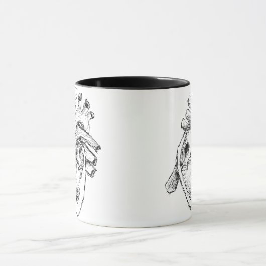 Menselijk hart mok (Midden)