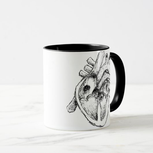 Menselijk hart mok (Voorkant rechts)