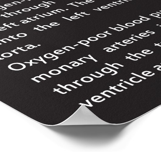 Menselijk hart poster (Hoek)