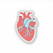 Menselijk hart sticker (Voorkant)