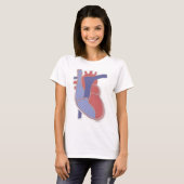 Menselijk hart t-shirt (Voorkant volledig)