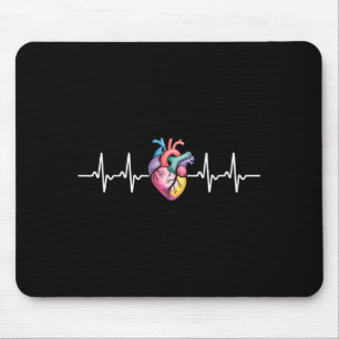 Menselijk Hartslag Ecg Cardiologie Anatomisch Medi Muismat