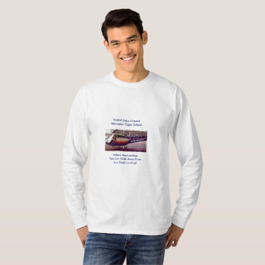 MENSELIJK HELIKOPTER-VLUCHT T-SHIRT (Voorkant volledig)