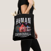 Menselijk Kanonskogel Circus Kermis Tote Bag (Dichtbij)