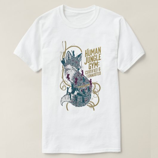 Menselijk Klimrek Vos T-shirt | Gecertificeerd & U (Design voorkant)