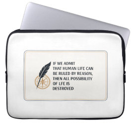 Menselijk Leven en Rede Typografie Laptop Sleeve