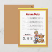 Menselijk lichaam briefkaart (Voorkant / Achterkant)