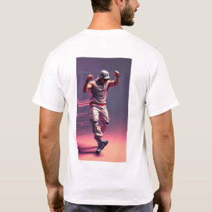 menselijk lichaam dat danst in hiphopstijl t-shirt