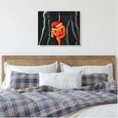 Menselijk lichaam en spijsverteringsstelsel canvas afdruk (Insitu (Slaapkamer))