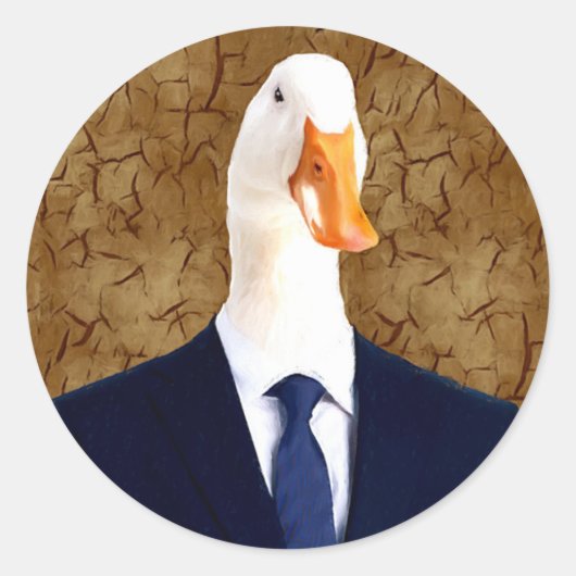 Menselijk lichaam in pakken met Goose Head Sticker (Voorkant)