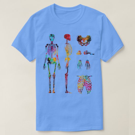 Menselijk lichaam skeletsysteem 1 t-shirt (Design voorkant)