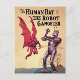  menselijk lichaam tegen de robotgister briefkaart