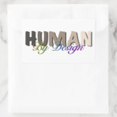 Menselijk ontwerp door vrede liefde gelijkheid rechthoekige sticker (Tas)