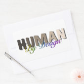 Menselijk ontwerp door vrede liefde gelijkheid rechthoekige sticker (Envelop)