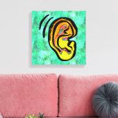 menselijk oor canvas afdruk (Insitu (Woonkamer))