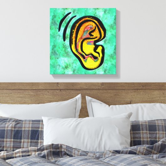 menselijk oor canvas afdruk (Insitu (Slaapkamer))