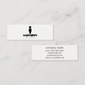 menselijk pictogram mini visitekaartje (Voorkant / Achterkant)