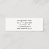 menselijk pictogram mini visitekaartje (Achterkant)