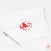 Menselijk rood bloedspatje ronde sticker (Envelop)