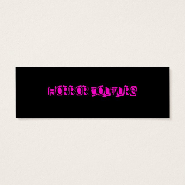 menselijk schedel bladwijzer mini visitekaartjes (Achterkant)