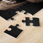 Menselijk schedelhoofd gezicht legpuzzel (Zijkant)
