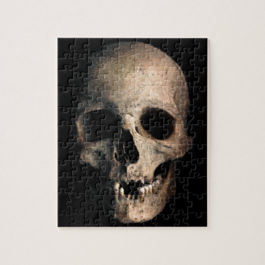 Menselijk schedelhoofd gezicht legpuzzel (Verticaal)