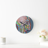 Menselijk skelet Abstracte anatomiekunst Ronde Klok (Huis)