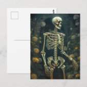 Menselijk skelet in het Flowers Briefkaart (Voorkant / Achterkant)