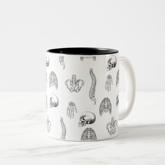 Menselijk skeletpatroon Mok (Voorkant rechts)