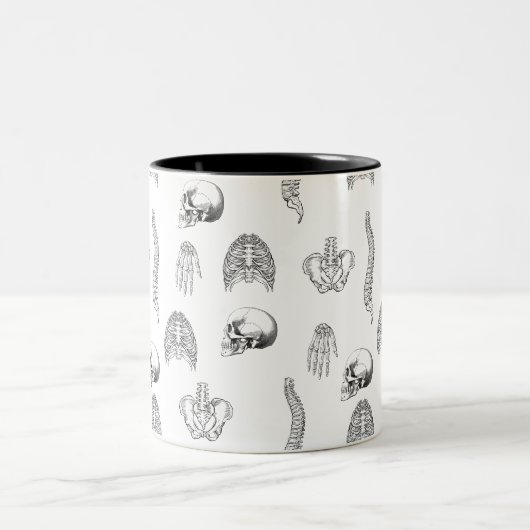 Menselijk skeletpatroon Mok (Center)