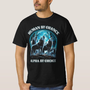Menselijk Toeval Alpha door keuze Alpha Wolf Howli T-shirt