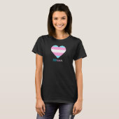 Menselijk transgender hartontwerp t-shirt (Voorkant volledig)