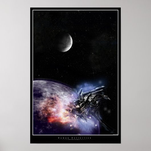 Menselijk uitsterven poster (Voorkant)