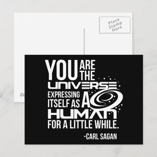 Menselijk universum briefkaart (Voorkant / Achterkant)