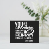 Menselijk universum briefkaart (Staand voorkant)